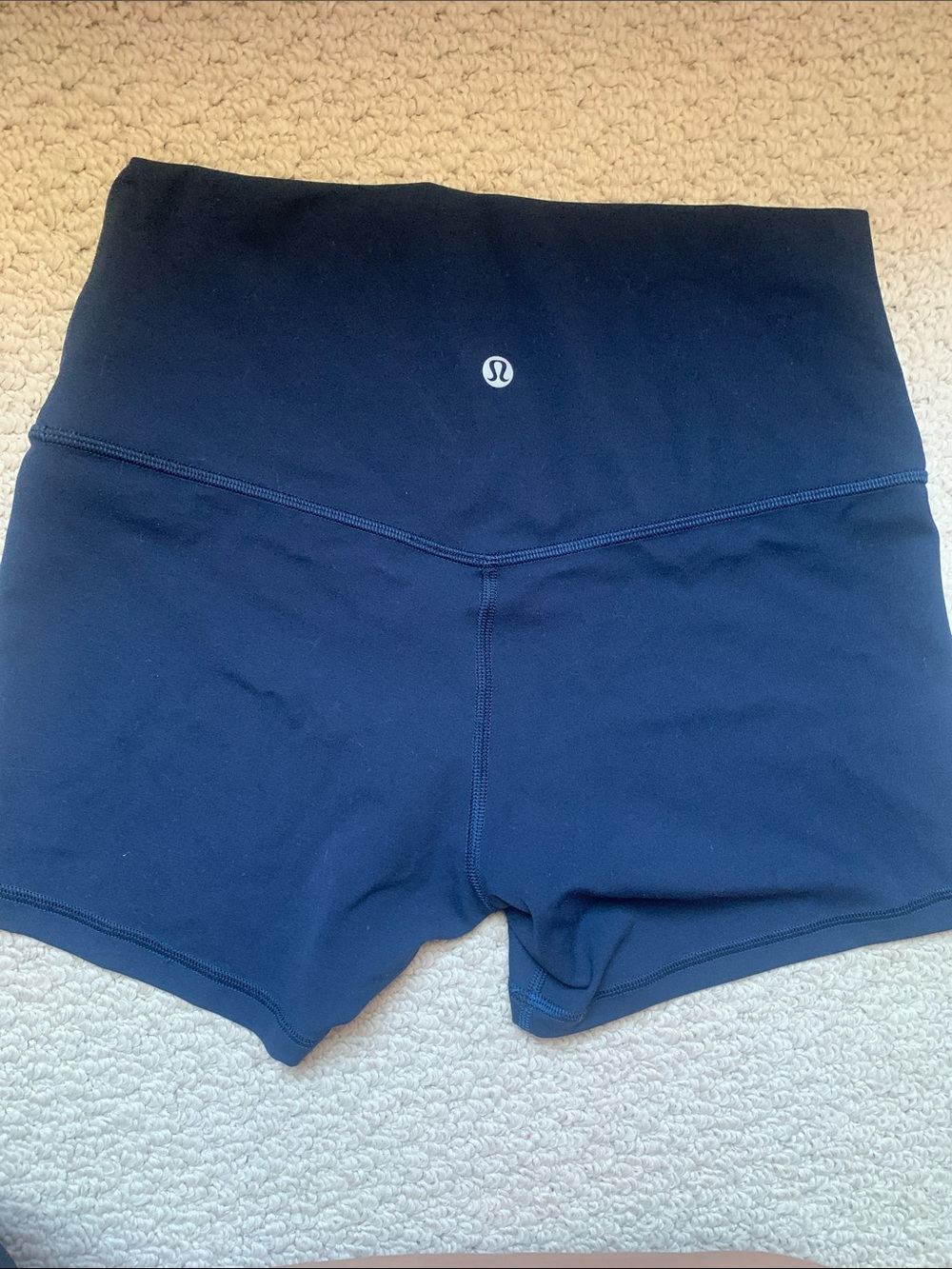 High-Waist Navy Lululemon Women's Active Shorts, I think they’re Align?